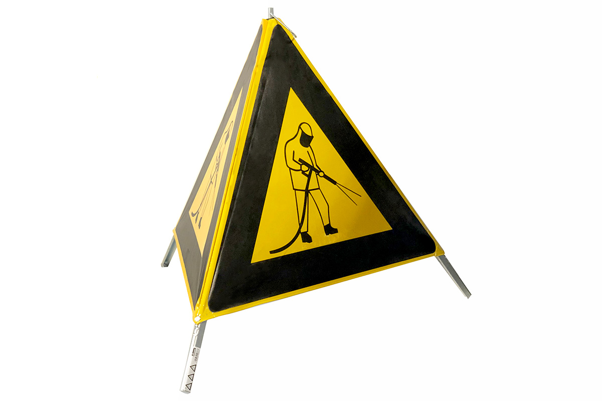 DERC Warning Sign Waterjetting